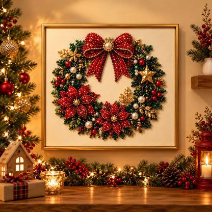 CHRISTMAS PEARL DIAMOND
PAINTING KIT WITH FRAME